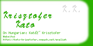 krisztofer kato business card